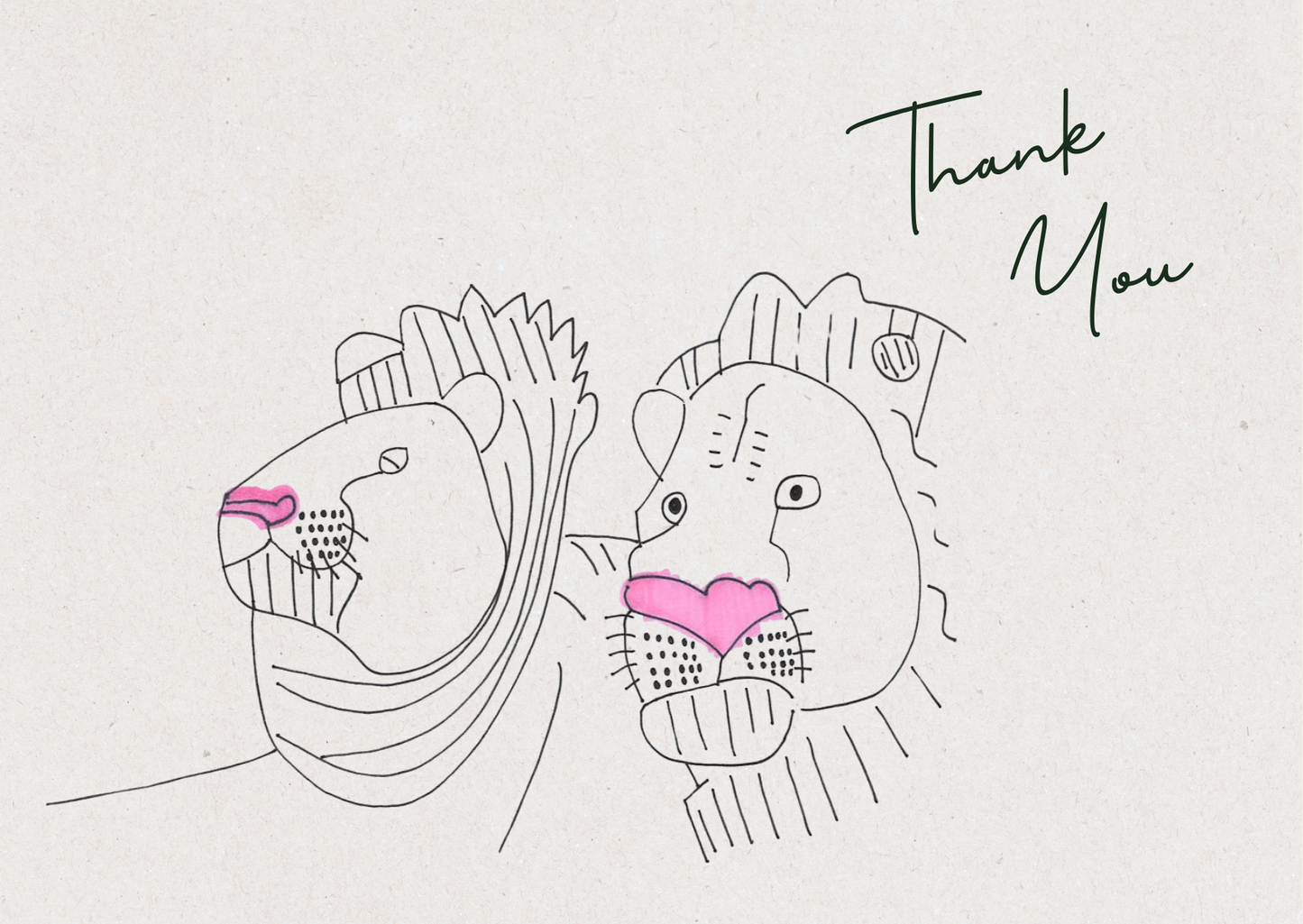 Thank You, Lion Note Card