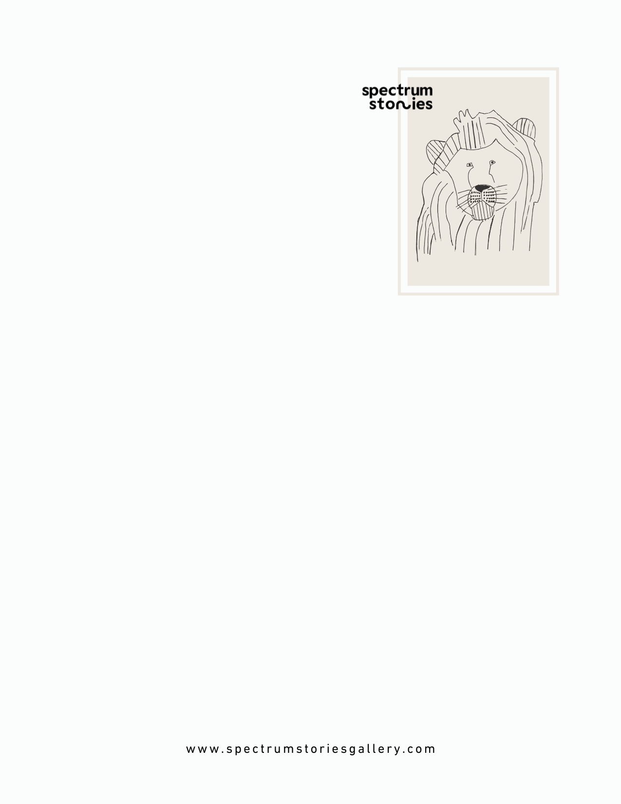 Be Brave-White Lion Postcard by Suwon Cho